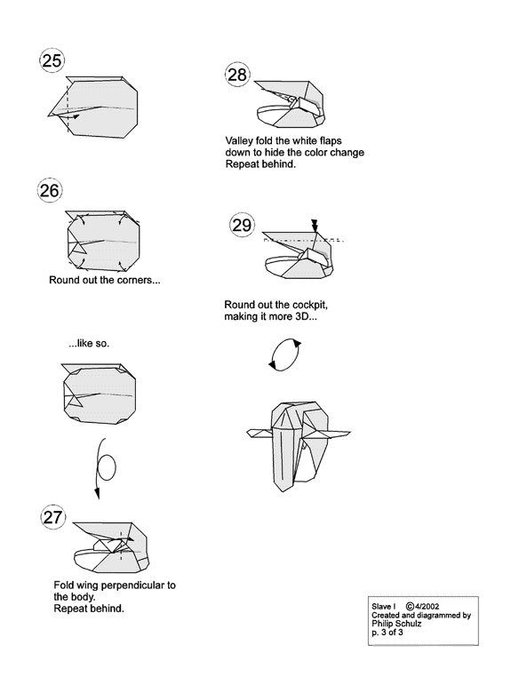 star wars origami instructions