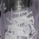 Pirate ship on tall mug